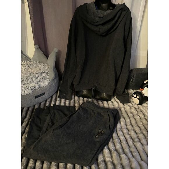 VS pink XXL grey sweatsuit:tracksuit hoodie & joggers - Picture 4 of 5
